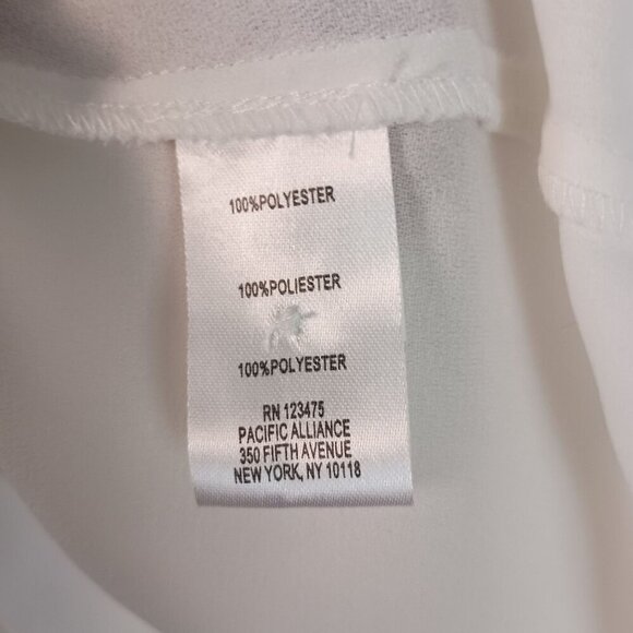 Tahari Arthur S Levine Ivory Front Drape Blouse Petite M NWT Career Office Top - Picture 3 of 8